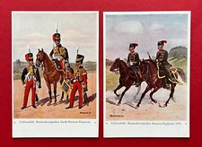 2 x Militär Künstler AK BRAUNSCHWEIG um 1910 Uniformen Garde Husaren    ( 126696