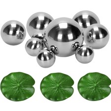 Schwimmkugeln set silber 9er - set,