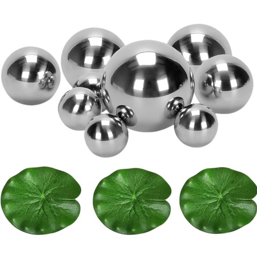 Schwimmkugeln set silber 9er - schwimmkugeln,