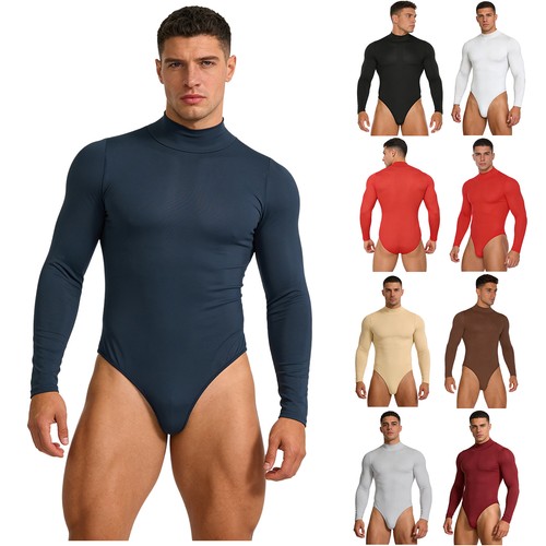 Herren langarm body rollkragen - langarm,