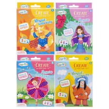 4er Set Mosaikbilder für Kinder Mosaik zum Aufkleben, 4 Bilder, Mosaik Bastelset