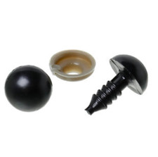 Schwarze teddyaugen 10mm - schwarze,