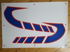 2 Stck. Yamaha TY 50 Trial Mokick Oldtimer 70er Jahre Tank Aufkleber Decal blue