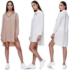 Damen Hemd Longbluse Langarm