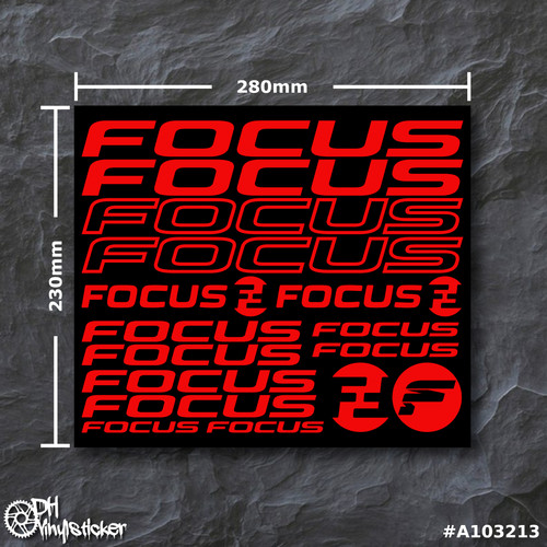 Focus stickersatz rot - stickersatz, |