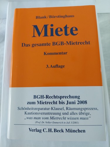 Kommentar jura miete fachbuch - miete,