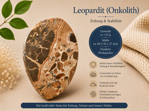 Leopardit onkolith freiform - onkolith,