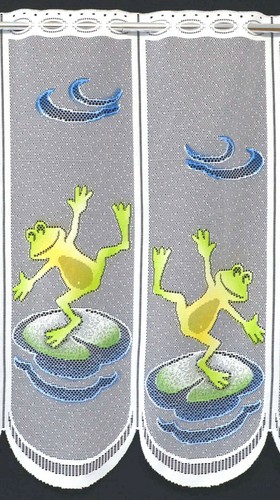 Frosch scheibengardine 1teil - scheibengardine,
