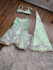 Bauchtanzkostüm Profi Gr. 38 3 teilig m.Schleier mint metallisch schimmernd 