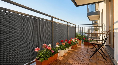 Rattan balkonverkleidung - pe-rattan,