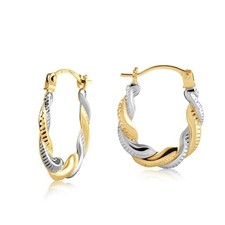 Zweifarbige Gold Creolen