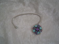 Handtaschen Halter Tisch - Chrom - Straß - bunt