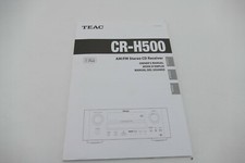 TEAC CR-H500 CD-Receiver Anleitung Instruction Manual Bedienungsanleitung 
