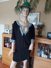 ESPRIT Damen Strandkleid Beach Tunika für Bikini / Badeanzug Gr.L schwarz w.Neu