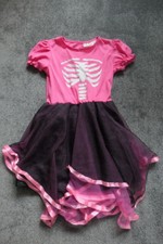 Kinder Mädchen Karneval Kostüm Skelett Vampir Halloween Gr. 140