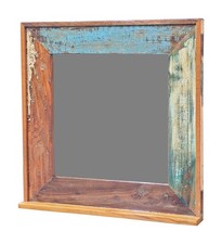 Badspiegel 70x70cm Massivholz