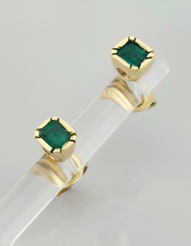 Smaragd ohrstecker gold - smaragd,