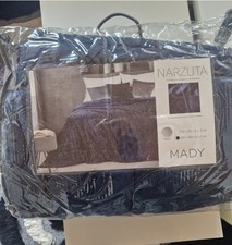 Bettüberwurf Samt Marineblau 