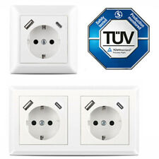 Steckdose mit USB Weiß, USB A und Typ C Port max.3.4A,250V, Unterputz System 55.