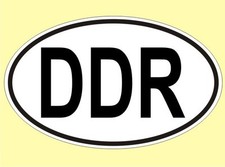 2 Stück DDR GBR Autoaufkleber Länderkennzeichen 10 x 6 cm Germany oval gestanzt 