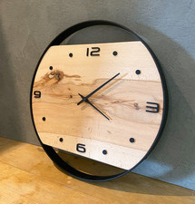 Wanduhr uhr holzuhr massivholz - uhr,