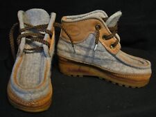 warm DÄNEMARK Trachtenschuhe Filz Winter Wanderschuhe Bergschuhe VINTAGE Boots