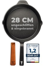 TECOR Gusseisenpfanne 28 cm – ungeschliffen, induktionstauglich & langlebig