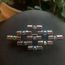 Feine Silberfarbige Gablonzer Vintage Brosche, Filigran,!Straß. ! 445