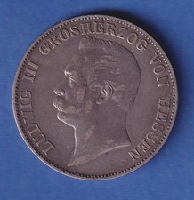 Hessen-Darmstadt Silbermünze 1 Vereinstaler Großherzog Ludwig III. 1857 