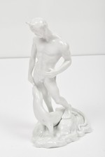 Ludwigsburg Porzellan - Satyr Echse - weiß - neuwertiger Zustand