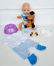 Zapf Creation BABY born® Trink Puppe Schlafaugen 43 cm 10 tlg. Set Junge