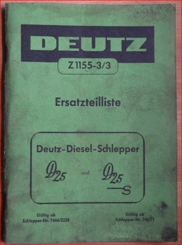 Deutz schlepper d25 und - schlepper,