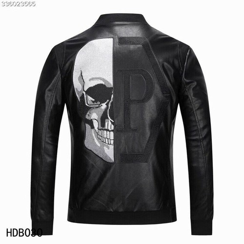 Lederjacke skull philipp plein - lederjacke,