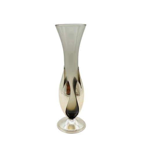 Vintage rauchglas vase cm - 18,5,