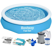 BESTWAY 3 in 1 Quick Up Pool Easy Set Gartenpool Schwimmbecken mit Filterpumpe
