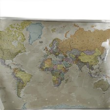 Maps International Weltkarte Poster Klassisches Weltkartenposter Laminat dekorat