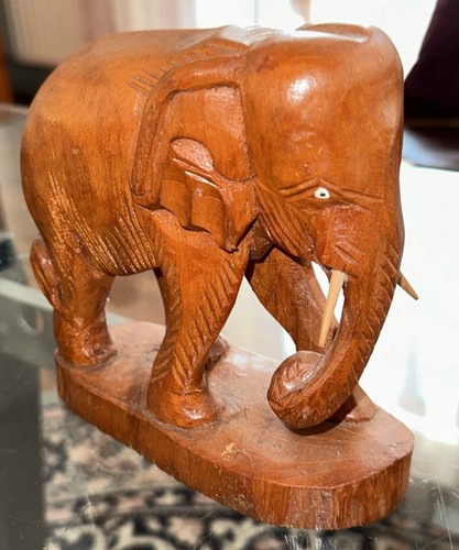Holzfigur elefant cm hoch - cm,