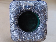 WALKER & HALL EDWARDIANISCHER STERLINGSILBER TASCHENUHRENHALTER / STÄNDER / ETUI 1906