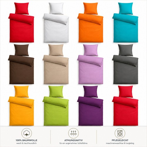 Uni bettwäsche satin - bettwäsche,