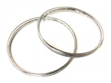 2x Chrom Felgen 1,50 x 17 Zoll 36 Loch Mofa Moped Mokick KKR