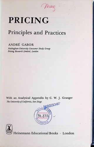 Pricing principles and - principles,