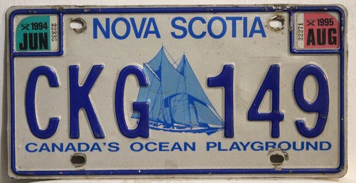 Nova scotia nummernschild - nova,