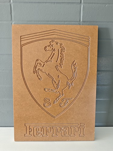 Ferrari logo engraved - ferrari,