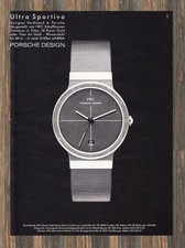 IWC Ultra Sportivo Porsche Design - Reklame Werbeanzeige Original-Werbung 1987