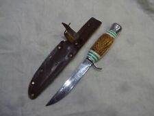 DDR Fahrtenmesser Jagdmesser Hirschfänger mit Kompass und Lederscheide
