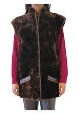 80s Vintage Damen Pelzweste S