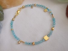 Hellblauer-Topas Armband, 4mm