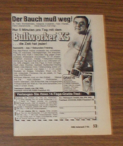 Seltene werbung bullworker - werbung,