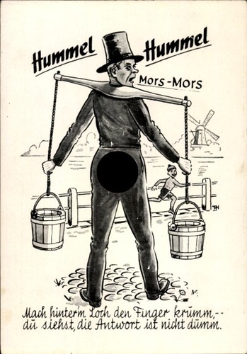Mechanische hamburg hummel - ak,