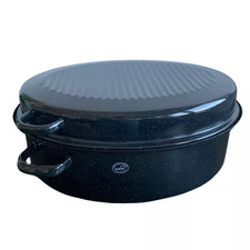 Kochstar Kasserolle Schmortopf Emaille Topf 42 cm schwarz